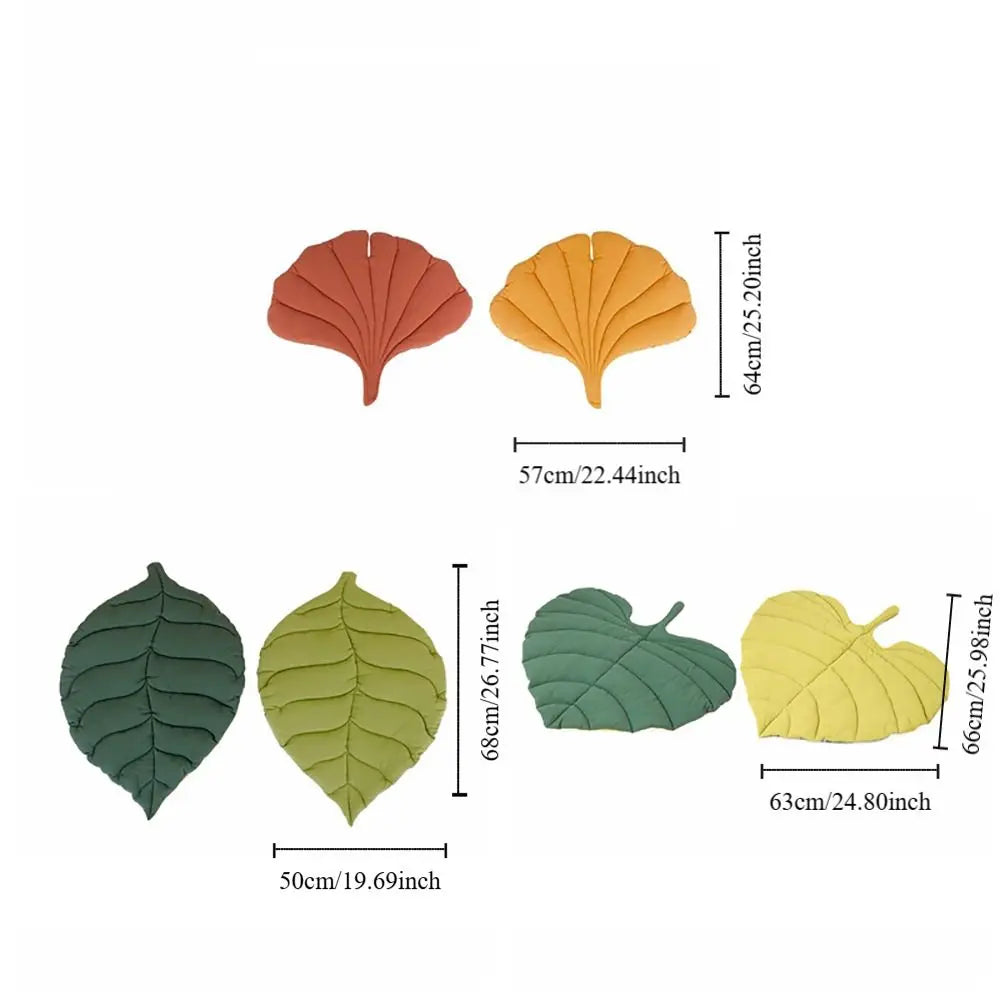 Pet Bed Cat Bed Leaf Shape Ginkgo Leaf Pet Mat Double Sided Windproof Warm Pure Cotton Seat Cushion Soft Plush Puppy Kitten Cat Dog Crate Mat Small Pet Nest Habitat