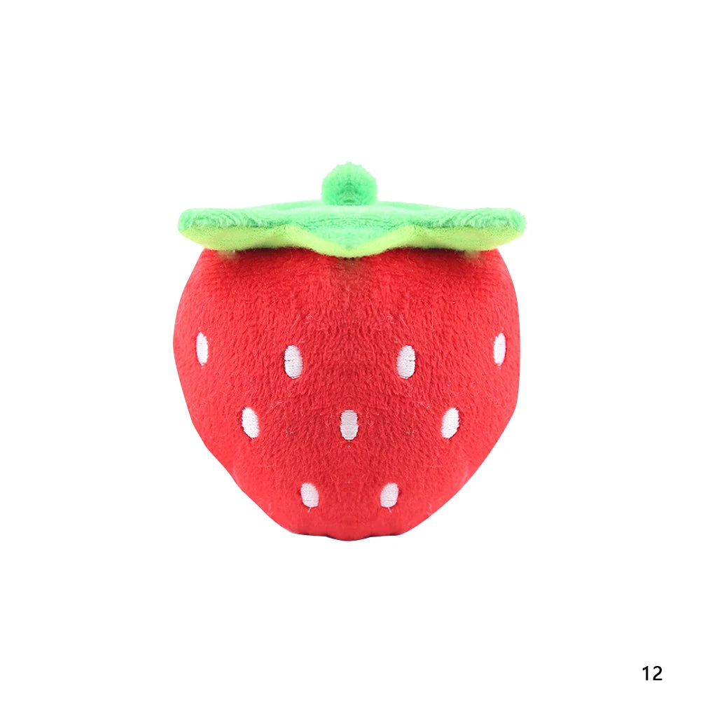 1Pc Pet Toys Fruit Animals Cartoon Dog Toy Stuffed Squeaking Cute Plush Puzzle for Dogs Cat Chew Squeaker Squeaky Toy