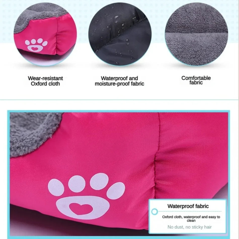 Soft Square Large Dog Sofa Elastic Dog House Cushion Winter Warm Medium Dog Bed Washable Cat Kennel House Accessories
