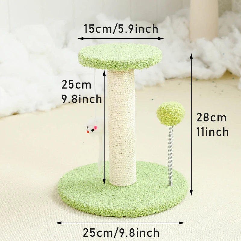 Cat Tree Tower, Cat Scratching Post with Interactive Ball Toys and Plush Mouse for Kitty Cat Play Tower Activity Centre for Play
