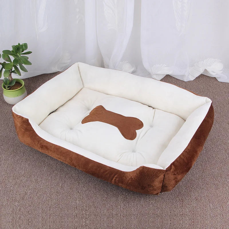 Soft Square Large Dog Sofa Elastic Dog House Cushion Winter Warm Medium Dog Bed Washable Cat Kennel House Accessories