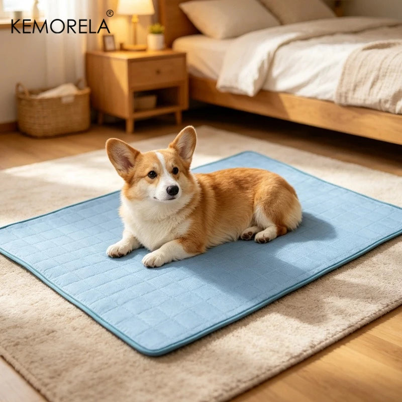 KEMORELA 2026 Ice Cool Upgrade Dog Cooling Mat Summer Pet Cold Bed Extra Large For Small Big Dogs Pad Breathable Pet Cold Bed