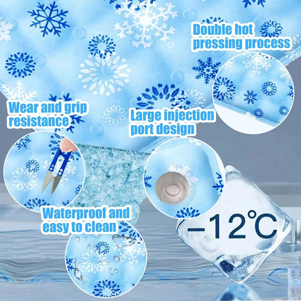 Pet Cooling Mat, Polymer Soft Ice Gel Cool Pad, Waterproof Wear Resistant, Summer Heat Relief Cooling Cushion for Dogs & Cats