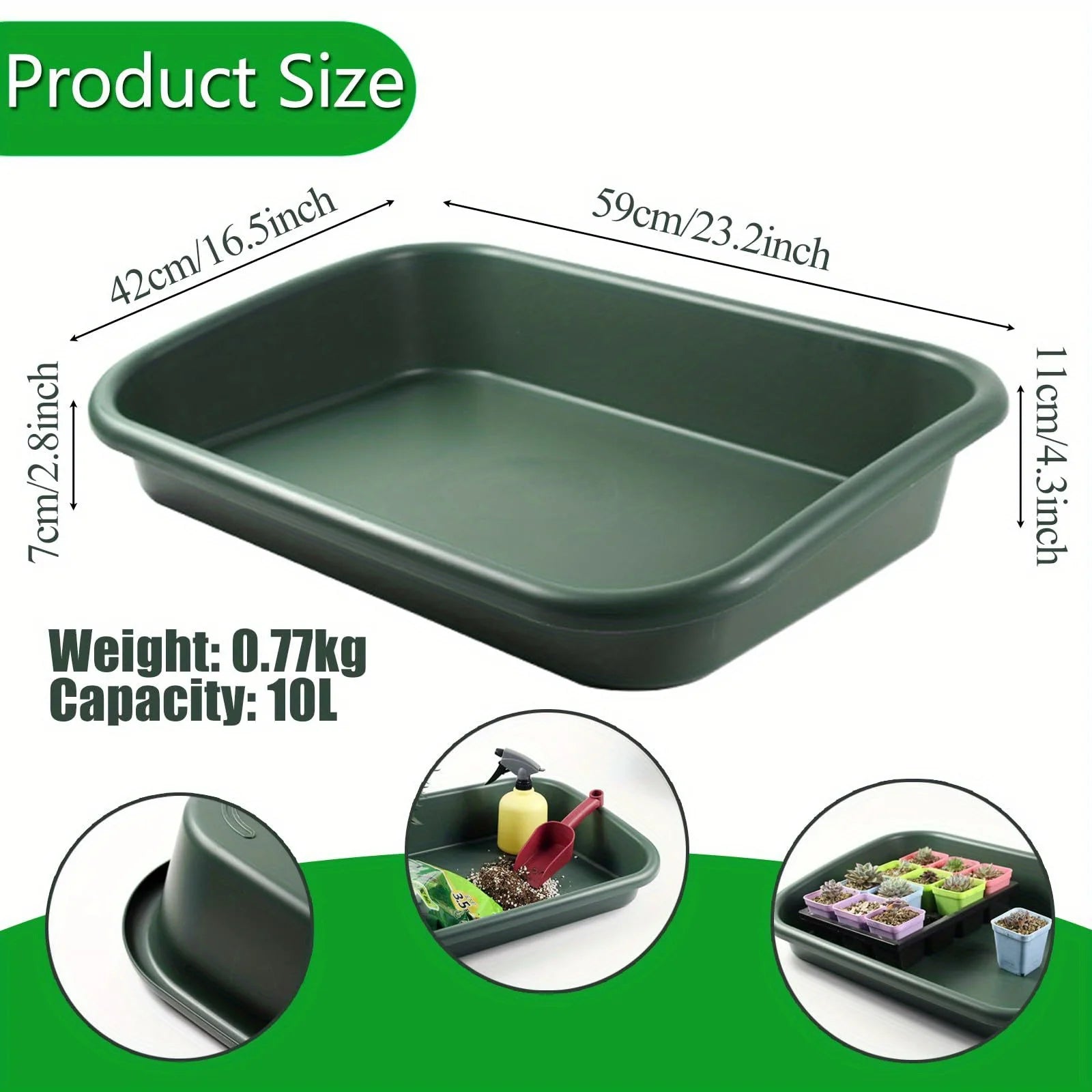 Premium Litter Box, Oversized Pet Litter Box, Low Entry Open Litter Box, Suitable for Weak, Elderly Kittens, Easy to Clean