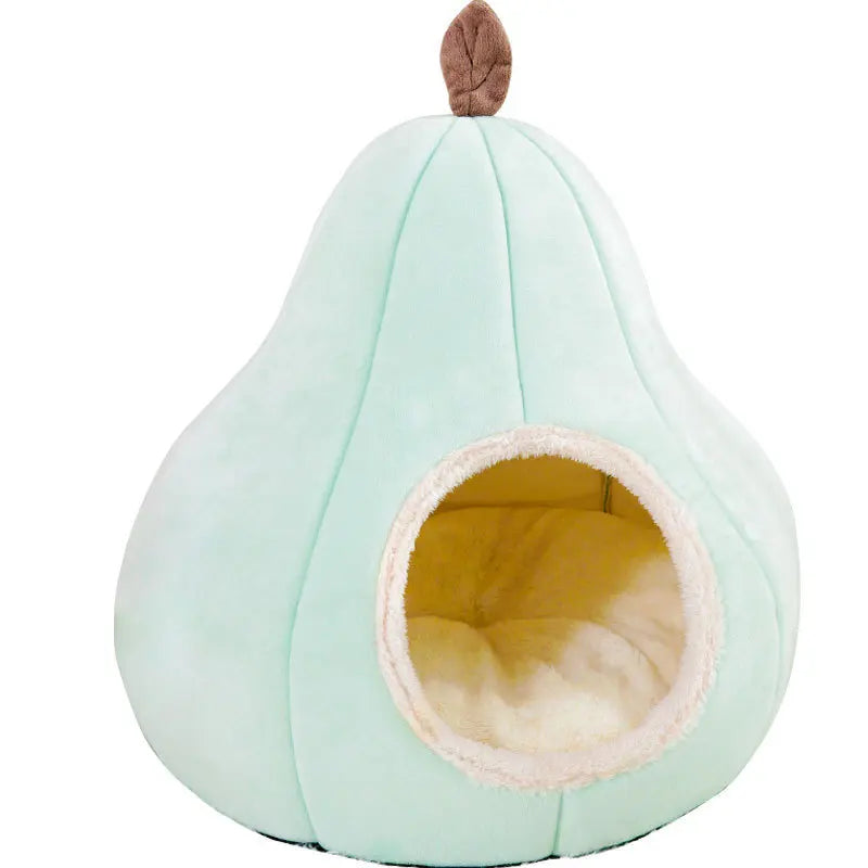 Pear Shaped Cat Bed Warm Pet House Cozy Dog Bed Semi Enclosed All Season Pet Sleeping Nest Winter Warmth Cat House Cat Beds