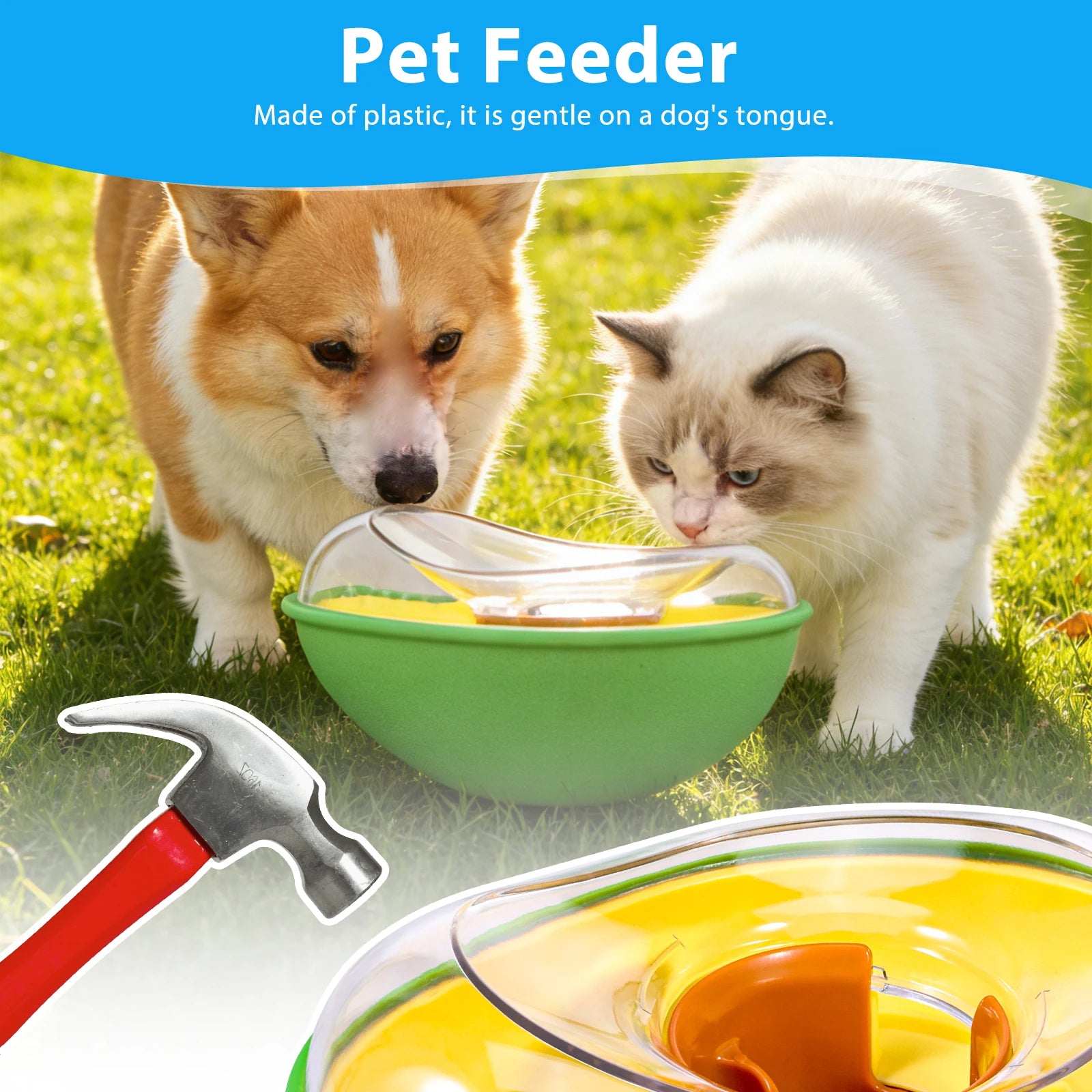 Dog Treat Dispenser Toy Avocado Non Spill Treat Dispensing Wobble Toy Interactive Pet Slow Feeder Bowl Pet Supplies for Dog Cat