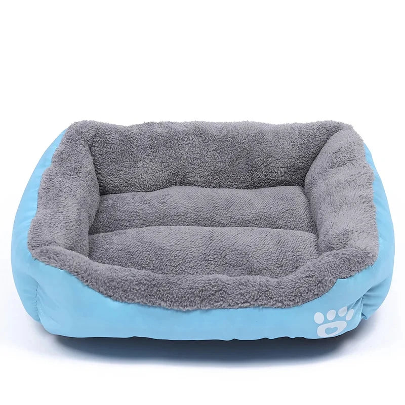 Soft Square Large Dog Sofa Elastic Dog House Cushion Winter Warm Medium Dog Bed Washable Cat Kennel House Accessories