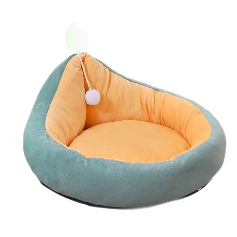 Avocado Vine Mat Cotton Fleece Double-sided Pad Pet Cat Bed, Suitable for Spring and Summer, Dog Bed, Cute Cat Bed