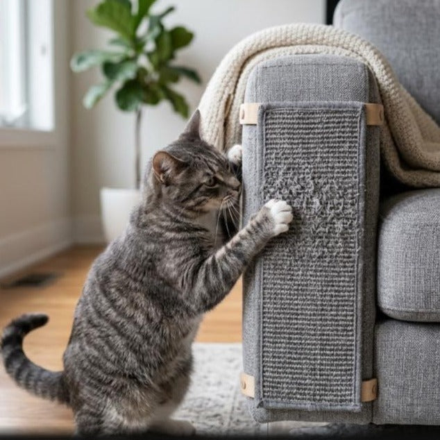 Cat Scratch Board Wall Self Adhesive Anti Scratch Sofa Protector DIY Cat Scratching Mat Carpet Trimmable Paw Sharpener Furniture Protector Couch Guard Scratch Pad for Cats Kittens