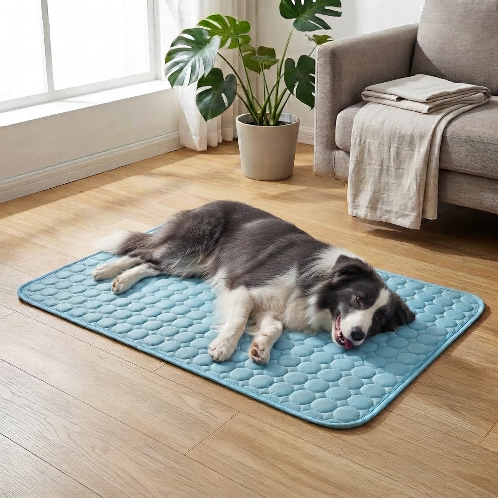Ice silk cooling mat lifestyle photo