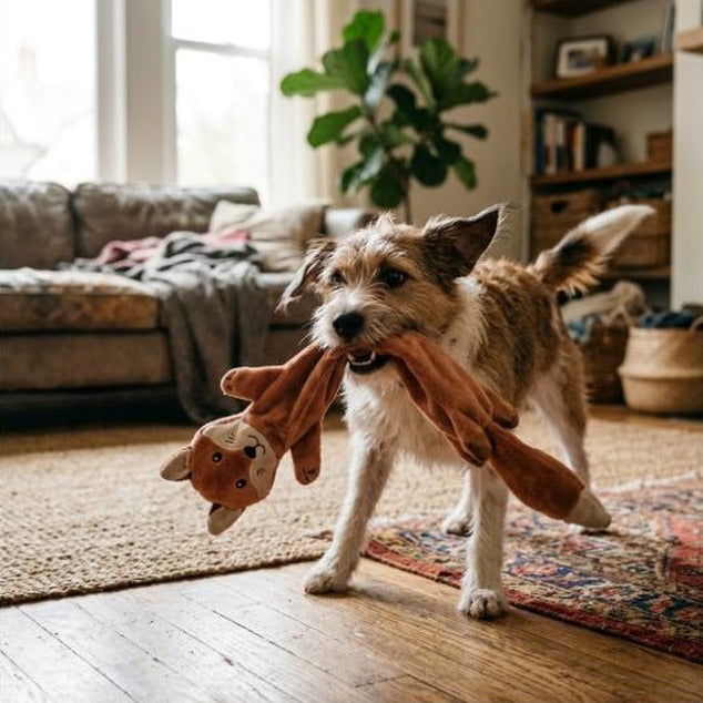 Funny Simulated Animal No Stuffing Dog Toy with Squeakers Durable Stuffingless Plush Squeaky Dog Chew Toy Crinkle Pet Squeak Toy